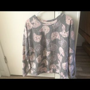 CLOSET CLEAR OUT Cute Kitty Cat Crew Neck Sweater